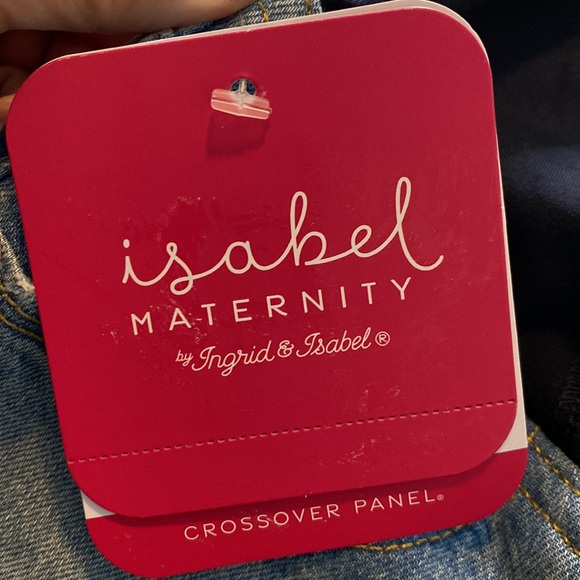 Isabel Maternity Crossover Panel Lightwash Denim Short (size 10, 12, and 14) - Picture 8 of 8